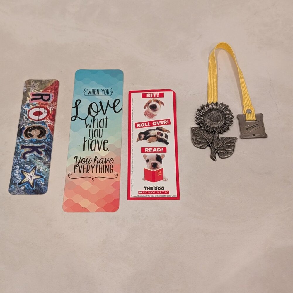 Bookmark Bundle: Rock, Love, Dog, Sunflower